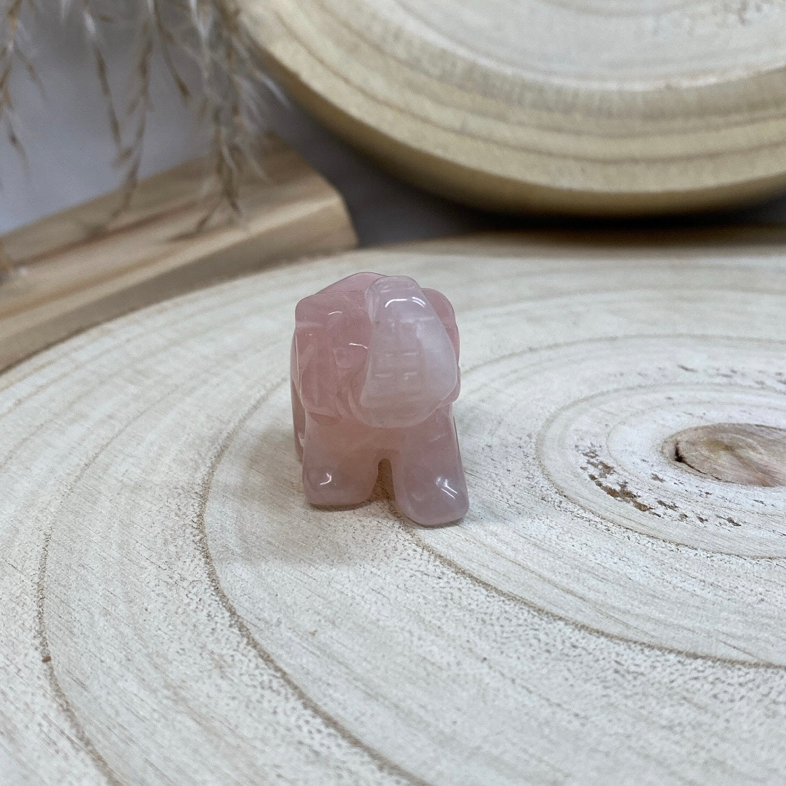 Éléphant Quartz rose