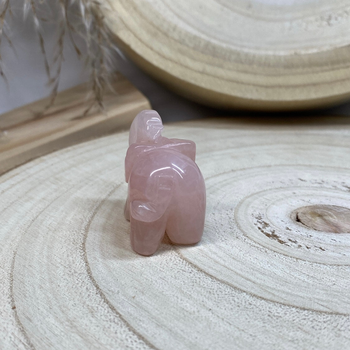 Éléphant Quartz rose